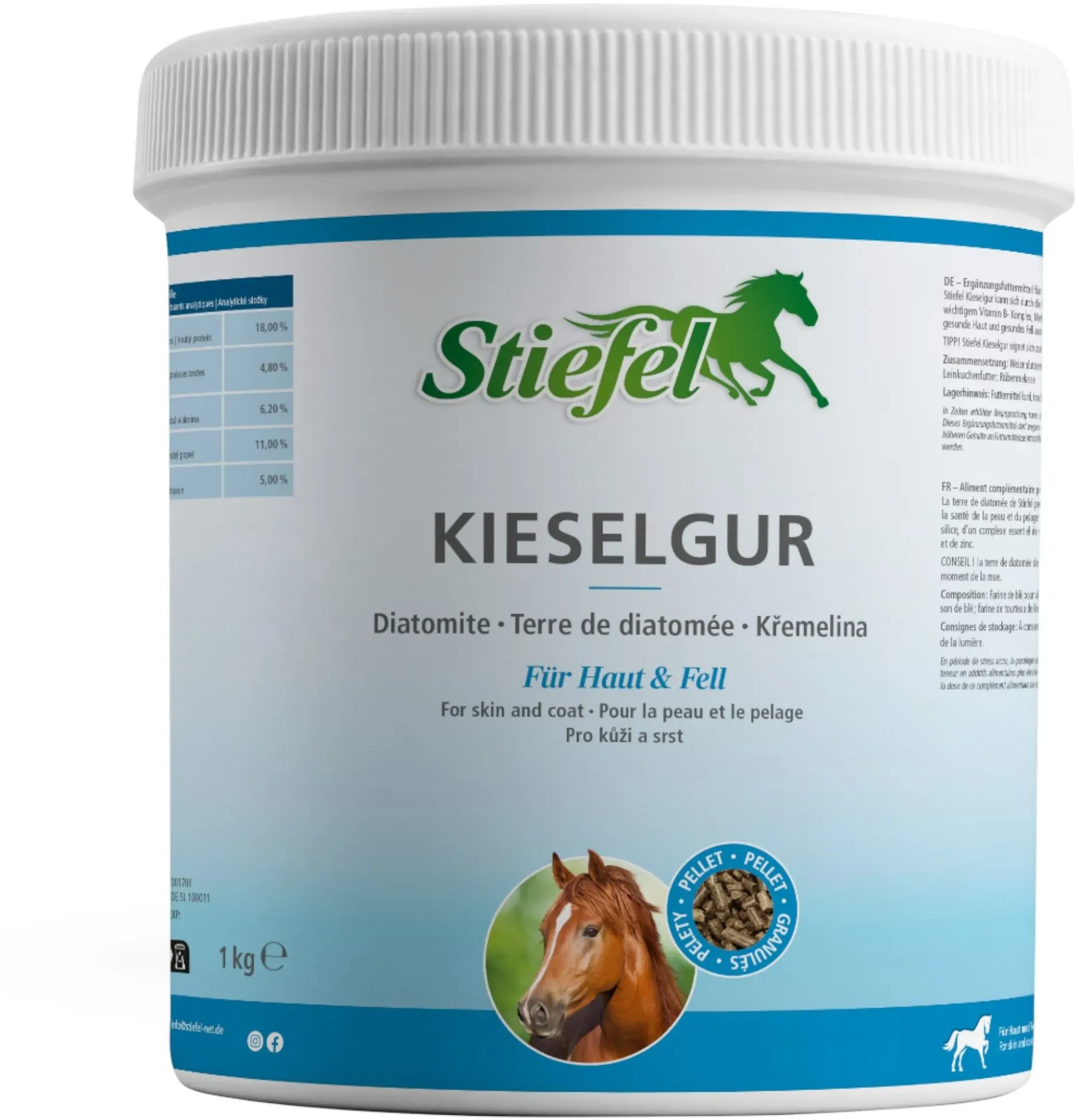Kieselgur Pferde Zusatzfutter Kieselerde Ergänzungsfuttermittel