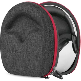 Geekria Shield Kopfhörer-Hülle, kompatibel mit Sony INZONE H9, INZONE H9 II, INZONE H7, INZONE H5, Ersatz-Hartschalen-Reisetasche mit Kabelaufbewahrung, Dunkelgrau