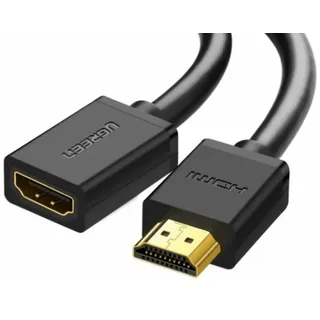 UGREEN 10142 HDMI (Stecker) - HDMI (Buchse), 4K Kabel 2m - Schwarz
