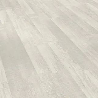 Laminatboden Basic 200 Eiche Weiß 7 mm Schiffsboden Sägerau