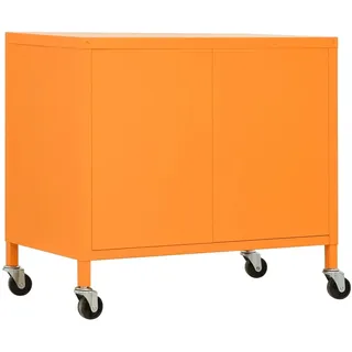 vidaXL Lagerschrank Orange 60x35x56 cm Stahl