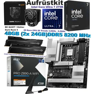 Aufrüstkit Intel Core Ultra 7 265K MSI Pro Z890-A WiFi 48GB DDR5 8200MHz Bundle