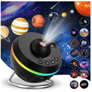 yiliaw Galaxy Projektor mit 2 Ultra HD Objektiven, Meteor Star Projektor Galaxy Light mit buntem Nachtlicht & Timing, Home Planetarium Projektor für Entspannung, Studium, Meditation, Stressab