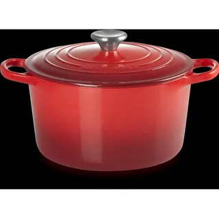 24 cm rund hoch kirschrot