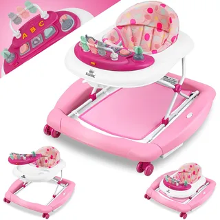 Kidiz KIDIZ® 4in1 Lauflernhilfe Babywalker Spiel- und Lauflernwagen Gehfrei Schaukelfunktion Babywippe mit Rollen, Licht, Musik ,Spielecenter Esstisch Laufstuhl Laufhilfe babys ab 6 Monaten Klappbar