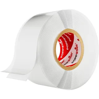 POPPSTAR selbstverschweißendes Silikonband zur Reparatur, Isolierung & Abdichtung (Strom, Wasser, Luft) Isolierband 3m lang, 25mm breit, weiß