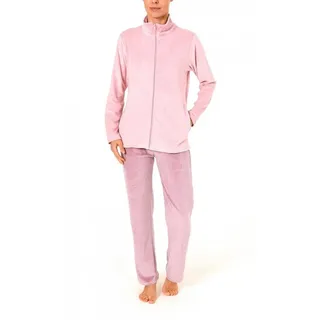 normann Damen Hausanzug Homewear Nicky Velvet - 57678, Größe:36/38;Farbe:Altrose - 36-38