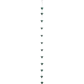 Esschert Design Regenwasserkette Grünspan, aus dem Material „Eisen“, 7,9 x 7,9 x 254,0 cm