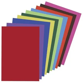 maildor Bastelkartonpapier maildor Tonzeichenpapier 130 g/m2, sortierte Farbe blau|gelb|grün|rot|schwarz