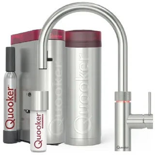 quooker deutschland gmbh Quooker Flex Set mit PRO3 & CUBE Voll-Edelstahl **inkl. CUBE Filter Starter Set** 3XRVSCUBE - Orange