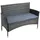 Gartenbank 125 x 53 x 86 cm Grau