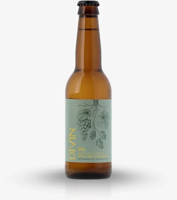 DIVIN BIERE IPA -SAUVIGNON BLANC: Alkoholfreies IPA, lebendig und frisch, mit einer dezenten Note von Sauvignon.
