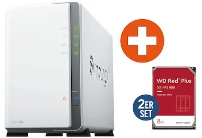 Synology DS223J 2 Bay Desktop NAS, weiß