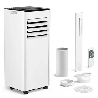 Mobiles Klimagerät 7000 BTU 2,0kW, Kühlen&Ventilieren&Entfeuchten, Raumgröße bis 20m2, Mobile Klimaanlage mit Abluftschlauch