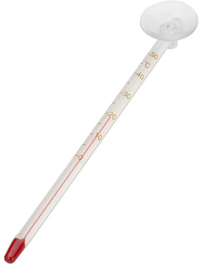 Glasthermometer mit sauger