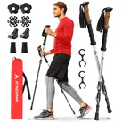 Atacama Wanderstock ATACAMA Nordic Walking Stöcke Damen und Herren Wanderstöcke Faltbar, Wanderstöcke Teleskop aus Carbon - Walking Stöcke - Trekkingstöcke weiß