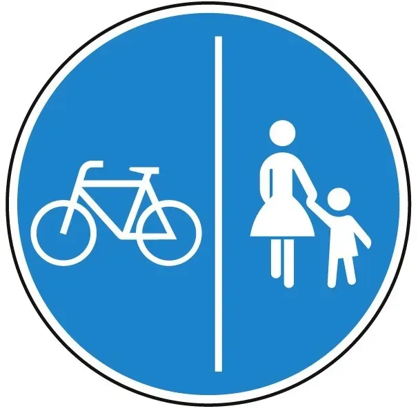 Verkehrszeichen Getrennter Rad- und Gehweg