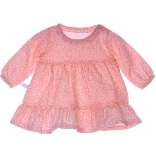 La Bortini Druckkleid Baby Kleid sommerlich leicht langarm Sommerkleid mit Blumen aus weichem Musselin, 44 50 56 62 68 rosa 62-68