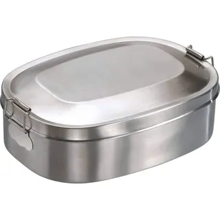 MATO interpräsent Break Brotzeitdose 0.45l Edelstahl klein (16x12cm)