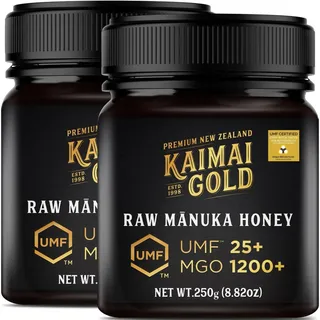 Kaimai Gold MGO 1200+ / UMF 25+ Manuka Honig * 2x 250g Premium Monofloral UMF® Certified Neuseeland ManukaHonig * 820 829 830 850 1000 1046 1122 1282