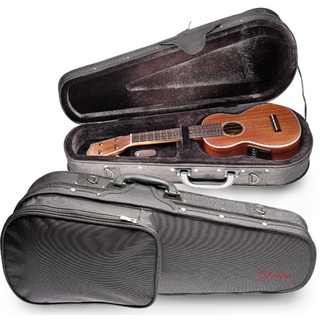 Stagg HGB2UK-C Basic Konzert-Ukulele, weicher Koffer mit verstellbarem Schultergurt, Schwarz