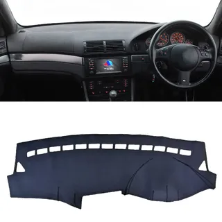 TTOILS Leder-Armaturenbrett-Abdeckung, Armaturenbrett-Matte, Teppich, für BMW 5er E39 525D 530d 250i 235i 523 528 1996–2003