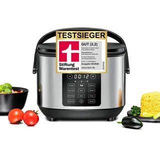 Rommelsbacher Multi Reiskocher MRK 650, 12 Programme, 24 Stunden Startzeitvorwahl, 3-D Heiztechnologie, energiesparend, keramische Beschichtung, PFAS-frei, 2 Liter Nutzvolumen, für 10 Portionen Reis