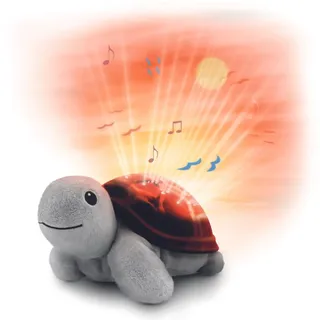 Zazu Tim die Schildkröte - Mobiles & Projektor in Grau, Magischer Sonnenuntergang, Beruhigende Musik, Automatische Abschaltung, Weinsensor, Babysicheres LED-Nachtlicht