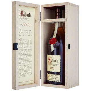 Asbach Jahrgangsbrand 1972 in stilechter Holzkiste (1 x 0.7 l)