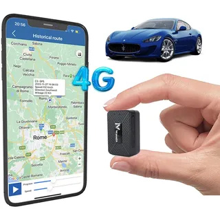Winnes 4G GPS Tracker Ohne ABO 25 Tage Standby Mini GPS Tracker Mit Kostenloser App Wasserdicht Starker Magnet Tracker Globale Abdeckung Echtzeitverfolgung für Kind,Fahrrad,Auto