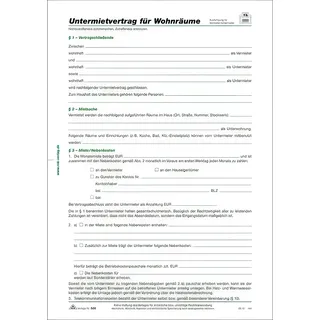 RNK Untermietvertrag DIN A4 4002871052009