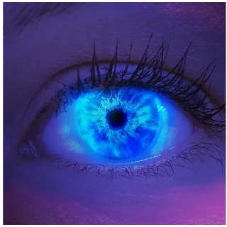MeralenS Motivlinsen Farbige Kontaktlinsen mit/ohne Sehstärke 'Ice Blue' blau