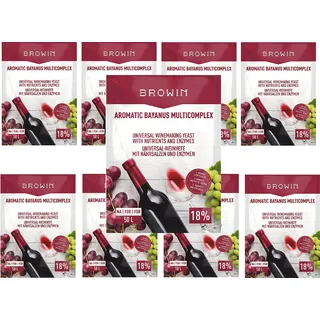 Set Hefenährsalz+ Weinhefe - für alle Weinsorte/Trockenhefe/Weinhefe/Reinzuchthefe Multicomplex Starterset für Wein (10xAromatic Bayanus Multicomplex)