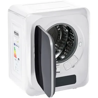 OKWISH Mini Wäschetrockner48x40x57cm 3kg Kompakter Elektrischer Ablufttrockner mit 5 Programmen Wandmontage Überhitzungsschutz Energieeffizient Weiß