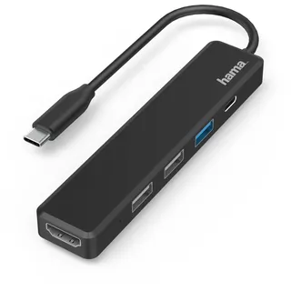 Hama USB-C, Hub Multiport, 5 Ports, 3x USB-A, HDMI