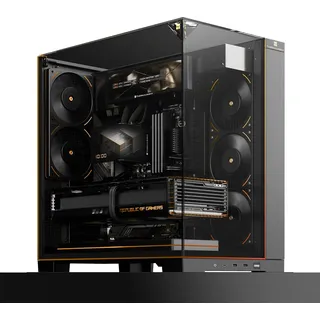 Thermalright A70 Vision PC Gehäuse mit 9,16-Zoll-Display, Panorama-Sicherheitsglas, ATX-Tower Unterstützt ATX-Mainboard/42cm-Grafikkarten,mit ARGB-Lichtleiste und verstecktem Kabelmanagement-Schwarz