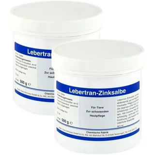 Lebertran-Zinksalbe für Tiere Doppelpack 2x500 g Salbe