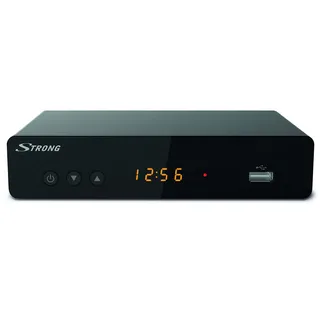 STRONG - Full HD Dual Tuner TNT Decoder - SRT8222 - Recorder Funktion - Kompatibel mit HEVC265 & Dolby Digital Plus Standards - HDMI, SCART, USB - Elektronische Programmanleitung - Schwarz