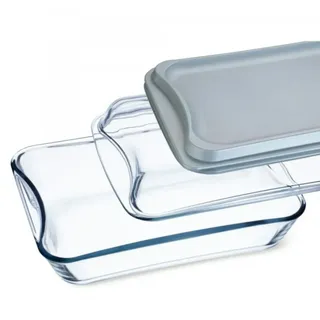 Simax Brat- und Backschale Pfanne mit Glasdeckel 23/32/11,5 cm 2