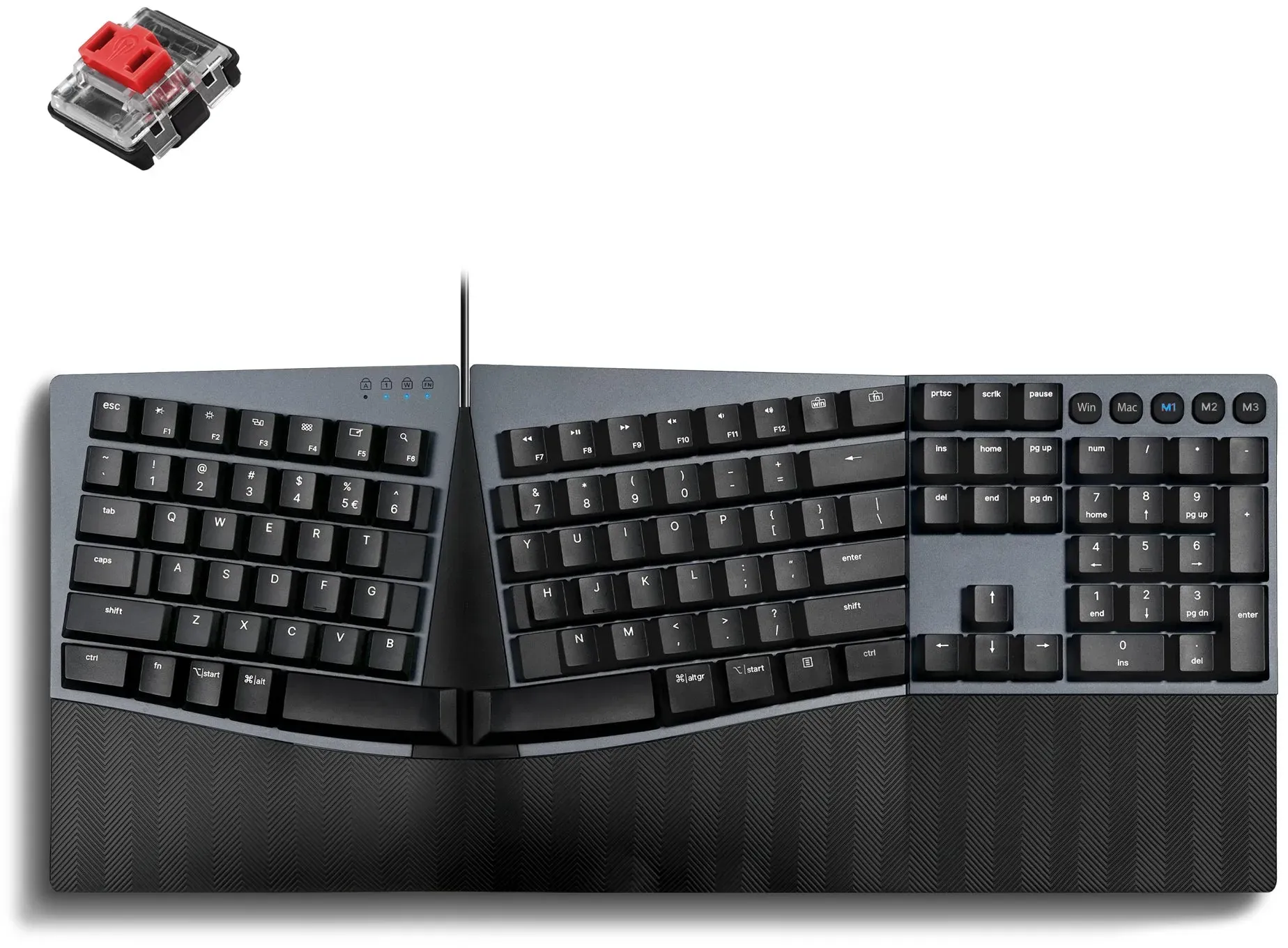 PERIBOARD-535II Wired Ergo-Mechanical Keyboard