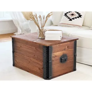 Truhe Couchtisch Holz massiv Wohnzimmertisch Truhentisch Kiste vintage shabby