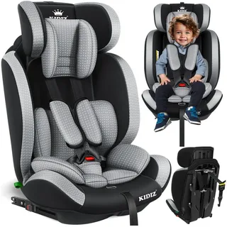 Kidiz KIDIZ® Autokindersitz Triangle Premium Kindersitz Kinderautositz Autositz Sitzschale 9 kg - 36 kg 1-12 Jahre Gruppe 1/2/3 universal zugelassen nach ECE R129/03 mit Isofix