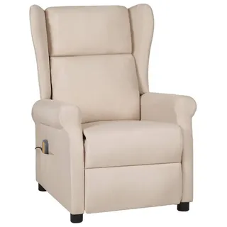 vidaXL Massagesessel Creme Polyester 348525 x 0 x 0 cm Beige