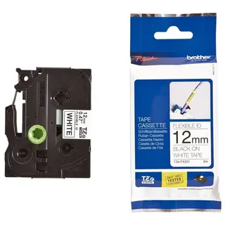 Brother TZe-FX231 laminiert schwarz auf weiß 1,2cm x 8m