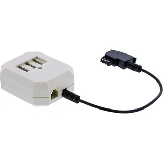 InLine 69901 TAE Adapter, TAE-F Stecker an TAE NFF + RJ11 (6P4C) Buchse, 0,2m