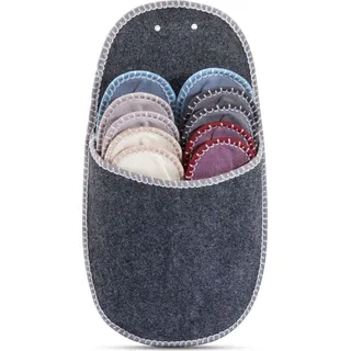 Onvaya ONVAYA® ABS Gästepantoffel | Hausschuhe 5er-Set Filzpantoffel grau Größen: 37/39, 40/43, 43/45 36-45 - Grau