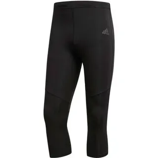 ADIDAS Herren Lauftights 3/4-Länge, Größe S in Schwarz-Grau Schwarz-Grau