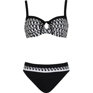 Sunflair Bikini Set Damen in schwarz-weiss, Größe 40 / C - schwarz