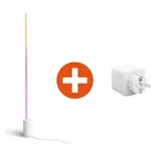 Philips Hue White & Color Ambiance Gradient Signe Stehleuchte weiß + Smart Plug