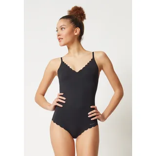 SKINY Damen Body - Unterwäsche, Spaghettiträger, Spitze, V-Ausschnitt, einfarbig Schwarz 40